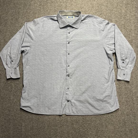Taccaliti Button Down Long Sleeve Shirt Mens XXL 3XL Gray Paisley Italy Cotton - Picture 1 of 8